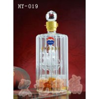 福建玻璃工艺酒瓶厂家_宏艺玻璃制品公司厂家订制空心造型酒瓶