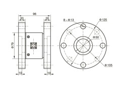 NTJN-3双法兰式静态扭矩传感器 静态扭力传感器 静扭传感器图2